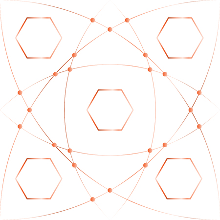 Network connections with points and lines vectorのイラスト素材