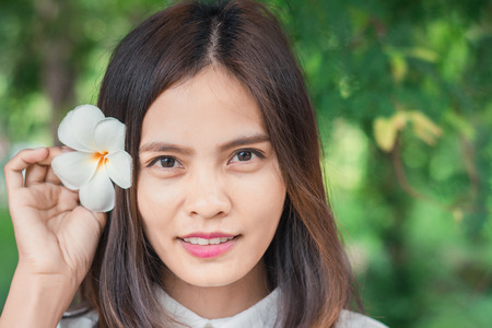 Beautiful young woman portrait.の写真素材