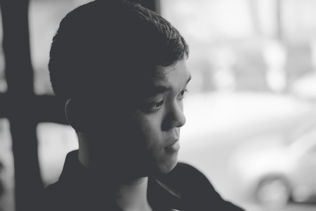 Young businessman failing and serious in office,tired and strain about work.の写真素材