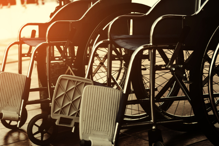 Wheelchair for the disabled and the sick.の写真素材