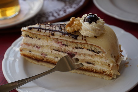 nice cake with marzipanの写真素材