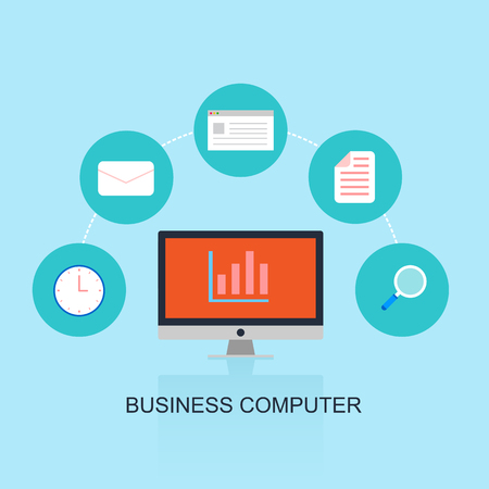 Computer has a lots of functionのイラスト素材