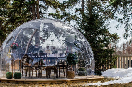Bubble dome, a good way to dine outside during Covid-19 pandemic