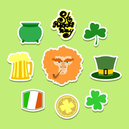Set of icons and symbols for Patrickのイラスト素材