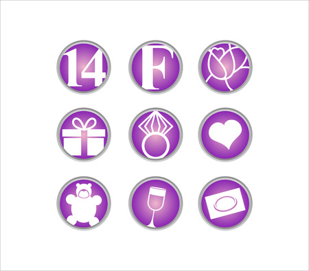 Valentine day iconのイラスト素材