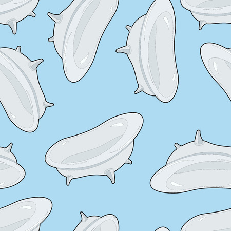 bath pattern seamless. bathroom , white bathのイラスト素材