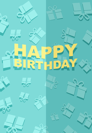 Happy Birthday card gift patternのイラスト素材
