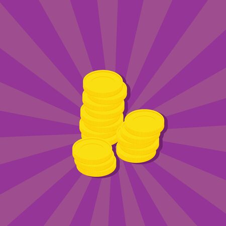 money Isometric icons. bright backgroundのイラスト素材