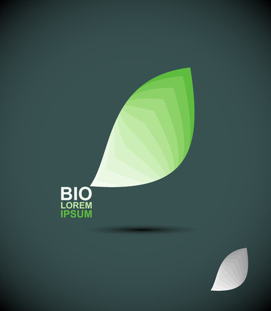 Bio icon, green leaves of a tree. The concept of ecologically pure product. Vectorのイラスト素材