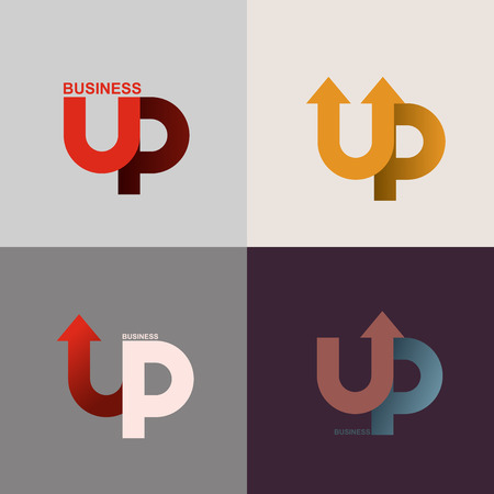 logo of the up arrow. Business application icon. Vector illustrationのイラスト素材