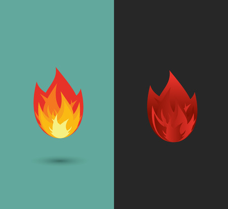 Fire flame icon set in vector formatのイラスト素材