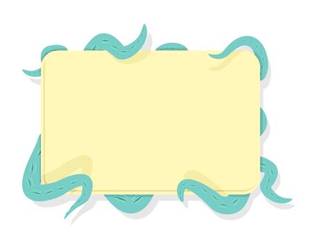 tentacles  Octopus hold frame for text. Vector illustrationのイラスト素材