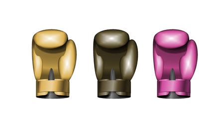set boxing gloves. Vector illustration. のイラスト素材