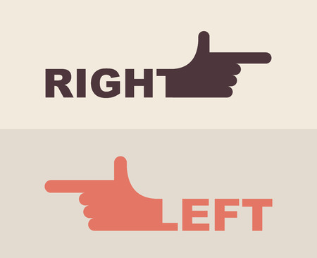 icon  hand. Shows  direction of  right hand, left handのイラスト素材