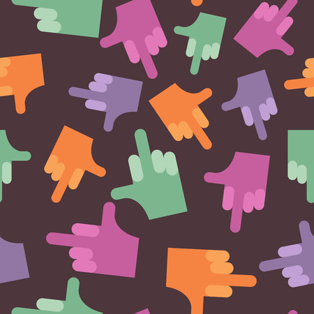 fuck seamless pattern. background hands. Vector illustrationのイラスト素材