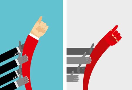 Set business hands. business concepts in flat style for infographics. Vector illustratorのイラスト素材