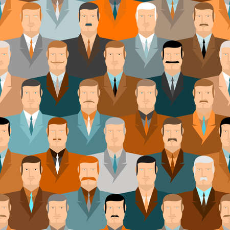 Man seamless pattern. People vintage colors.のイラスト素材