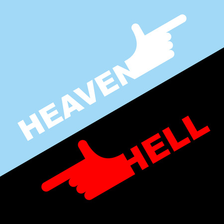 Direction of hell and heaven.のイラスト素材