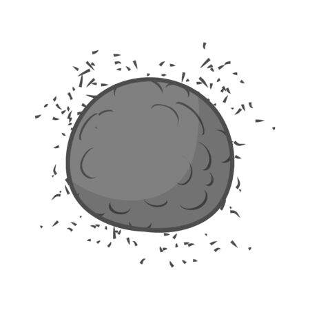 Black planet on a white background.のイラスト素材