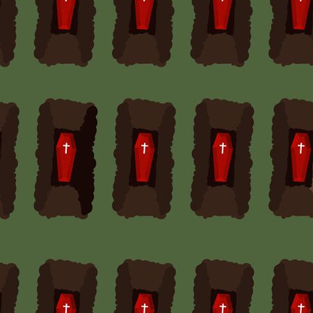 Grave of seamless patternのイラスト素材