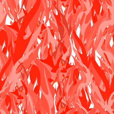 Fire seamless pattern. Flame background. Tongues of flame red abstract vector backgroundのイラスト素材