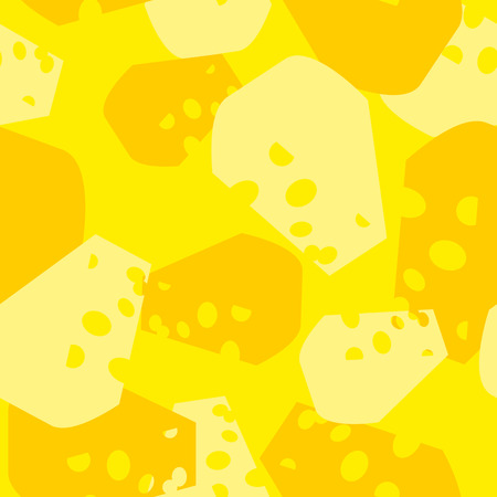 Military Cheese texture. Camouflage army seamless pattern from pieces of cheese. Soldiers desert...