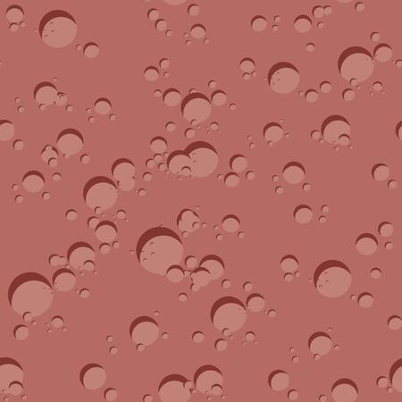 Mars seamless pattern. Vector illustration of  surface of Mars. Texture of red planet with craters.のイラスト素材