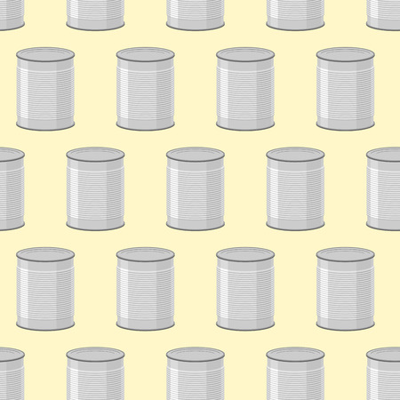Canned seamless pattern. Background of jars for food.のイラスト素材