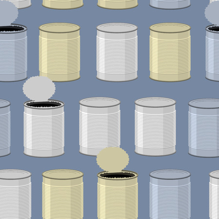 Tin seamless pattern. Color Tincan background.のイラスト素材