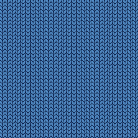 Knitted blue texture. Knit from wool seamless pattern. Stitches of thread.のイラスト素材