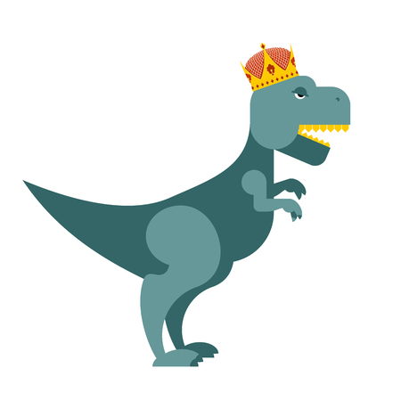 Tyrannosaurus Dinosaur King. T-Rex most important prehistoric monster in  Crown. Terrible lizard of prehistoricperiod. Toothy predator reptile of  Jurassic period.のイラスト素材