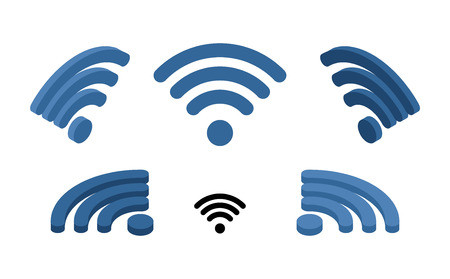 Wifi sign isometric.のイラスト素材