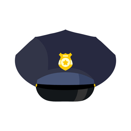 Police cap isolated. Hat cop officer. Accessory policemanのイラスト素材