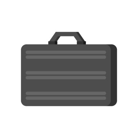 Metallic suitcase. Silver briefcase Armored Case closed  for money isolated. Protective luggage box for cashのイラスト素材