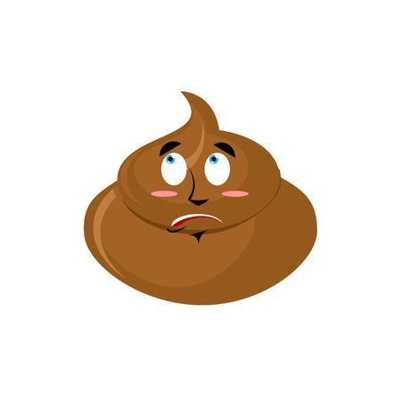 Shit surprised Emoji. Turd astonished emotion isolatedのイラスト素材