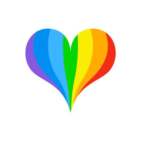 LGBT Rainbow Heart. Symbol of love fo sexual communityのイラスト素材