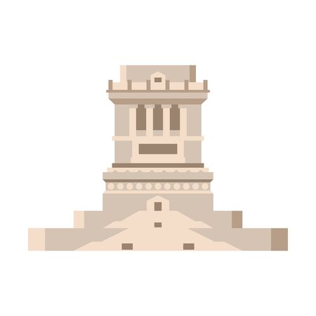 Pedestal of statue of liberty empty isolated. stand on Liberty Islandのイラスト素材