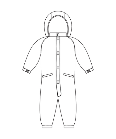 Rompers template scheme. Childrens clothing line styleのイラスト素材