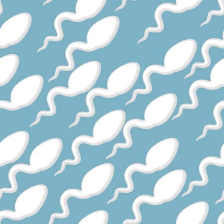 Sperm seamless pattern. Male semen for artificial insemination background. spermatozoon textureのイラスト素材