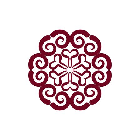Arabic ornament isolated. Oriental decorative rosette. Islamic Symbolのイラスト素材