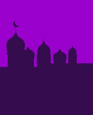 Mosque isolated. Arab madrasah. Illustration for Eid Mubarak. Ramadan islam holidayのイラスト素材