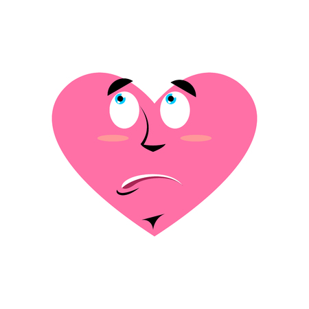 Loves urprised Emoji. Heart astonished emotion Isolatedのイラスト素材