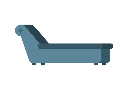 Psychologist couch isolated. Psychotherapist furniture for patientsのイラスト素材