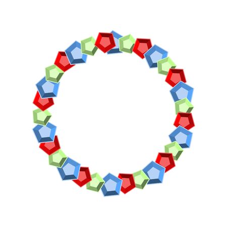 Round Frame gems Precious stones. Treasures background. circle Ruby and sapphire