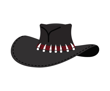 Cowboy hat isolated. Australian Crocodile Hunter Capのイラスト素材