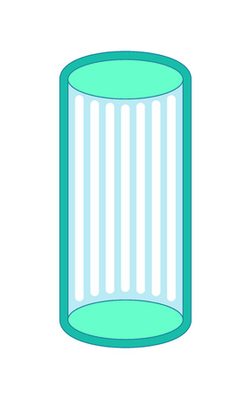 Solarium is vertical isolated. Apparatus for sunbathing.のイラスト素材