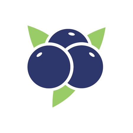 Blueberry symbol. Black berry logo. Food signのイラスト素材
