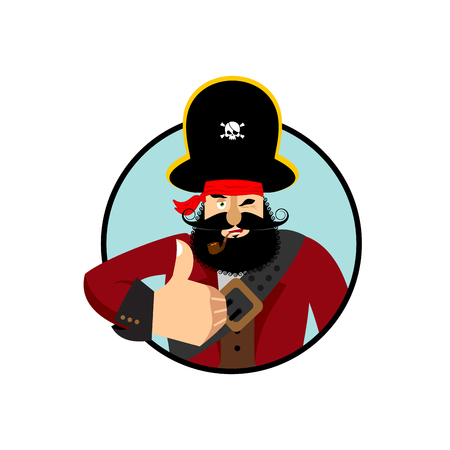 Pirate thumbs upのイラスト素材