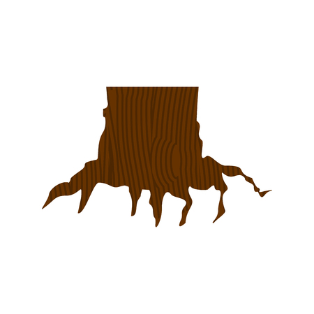 Stump isolated. dead tree on white background. Vector illustration
のイラスト素材