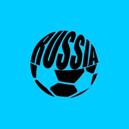 Russian soccer ball emblem. Football Championship in Russia 2018 logo.のイラスト素材